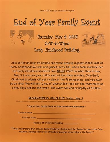 End of the Year Event